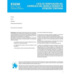 Lista de verificación del currículo del modelo Denver de atención temprana (ESDM)