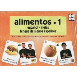 Alimentos 1. Español-Inglés. Lengua de signos española